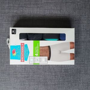 Fruit of the Loom Select Breathable Long Leg Boxer Briefs - 4 Pack Assorted